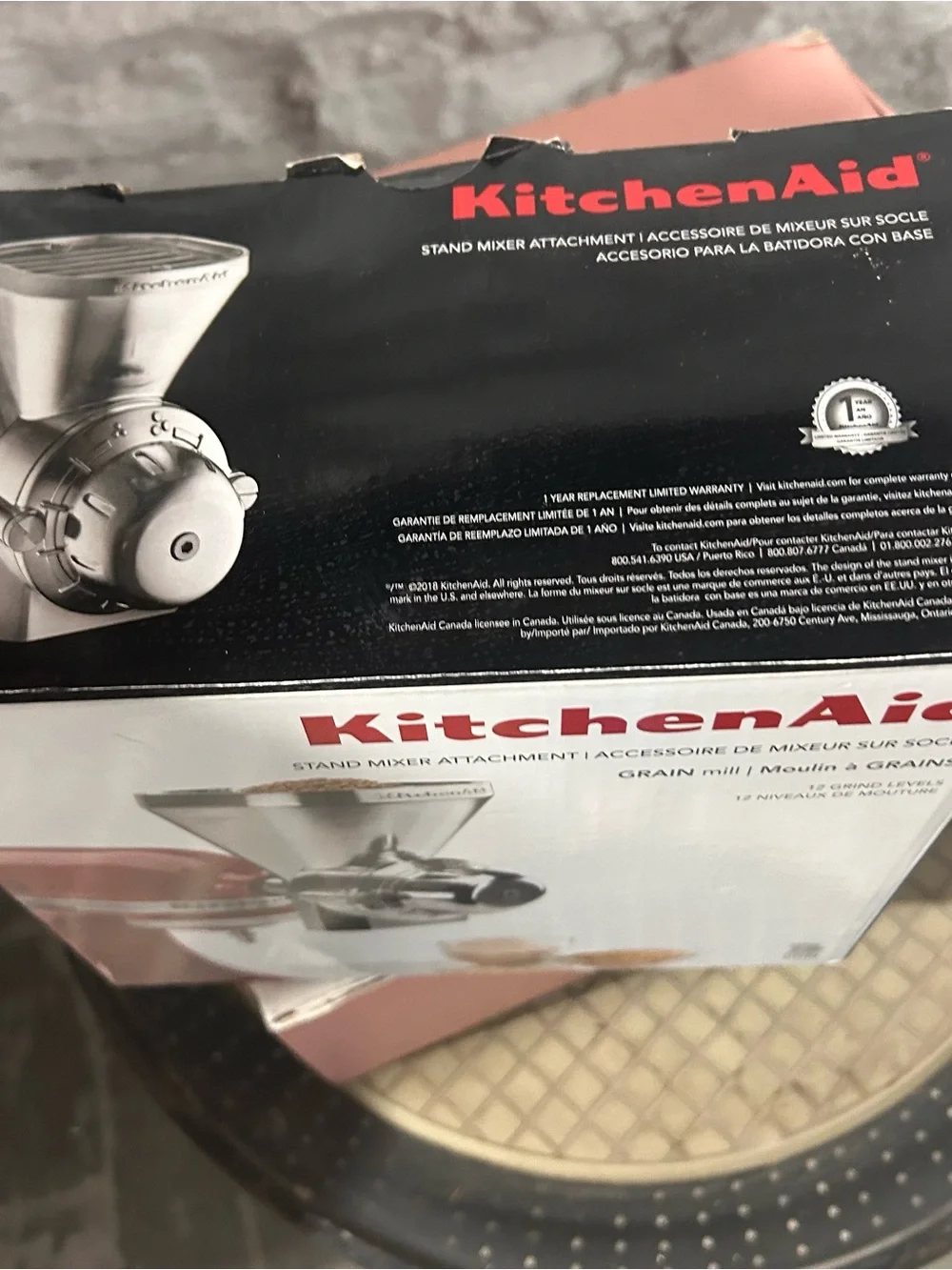KitchenAid Stand Mixer Silver Grain Mill Attachment